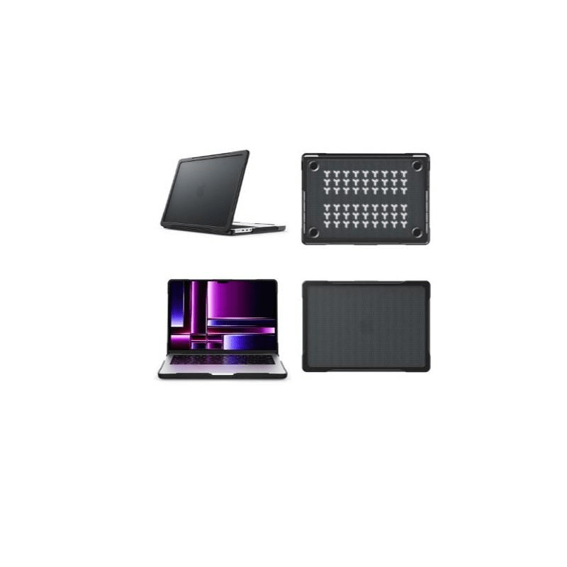 Tuff-Luv Rugged Hard-Shell Bumper Case for MacBook Pro 14" (M1/M2/M3/M4) - Black