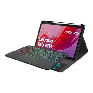 Tuff-Luv - Bluetooth Keyboard Case - Compatible with Lenovo Tab M11 - (TB-330FU/TB-330XU) and Lenovo iDea Tab 11" (TB-336ZU - ZAFM0643ZA) - Black
