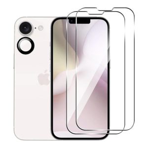 Tuff-Luv - 2.5D Tempered Glass Compatible with Apple iPhone 16e and iPhone 17e - Clear