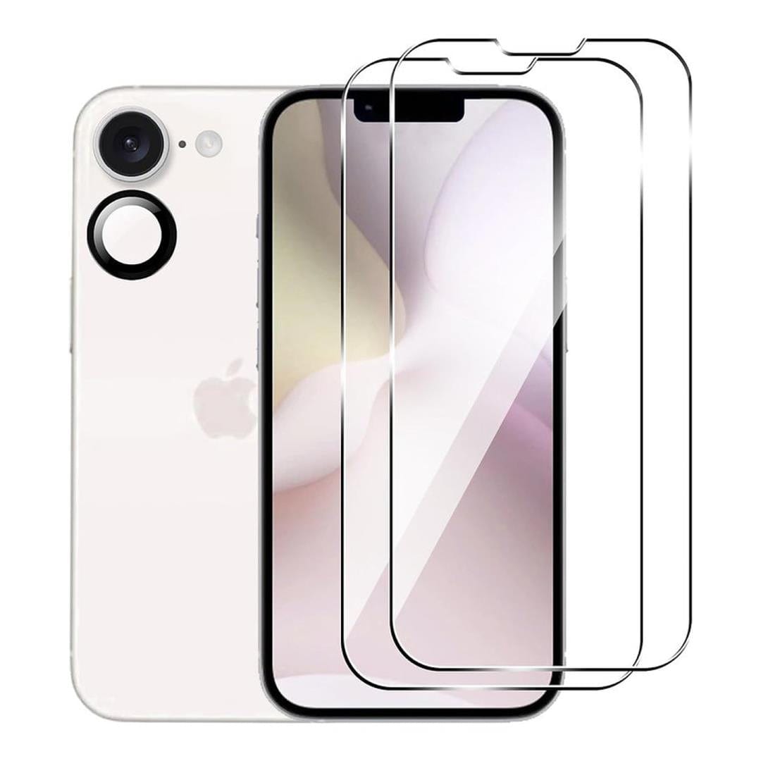 Tuff-Luv - 2.5D Tempered Glass Compatible with Apple iPhone 16e and iPhone 17e - Clear