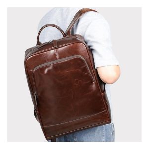 Tuff-Luv - Genuine Leather - Cowhide Leather - BackPack - fits up to 16" Laptops - Brown (ordered in 10 day lead time)