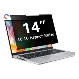 Tuff-Luv - Magnetic and Removable Privacy 14" (16:10 Aspect Ratio) Laptop (Magnetically attaches to laptop screen) Magnetic Attachment – Quick installation with 4 magnetic strips and 4 iron sheets; no adhesives or damage to your Laptop Screen Due to Hygenic Reasons once opened, we cannot take these back - Please double check size before ordering - item is NOT Returnable!