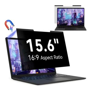 Tuff-Luv - Magnetic and Removable Privacy 15.6" (16:9 Aspect Ratio) Laptop (Magnetically attaches to laptop screen) Magnetic Attachment – Quick installation with 4 magnetic strips and 4 iron sheets; no adhesives or damage to your Laptop Screen Due to Hygenic Reasons once opened, we cannot take these back - Please double check size before ordering - item is NOT Returnable!
