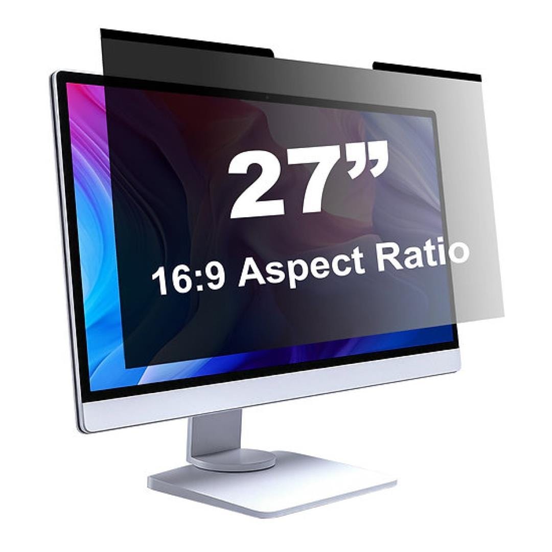 Tuff-Luv - Magnetic and Removable Privacy 27" 16:9 Aspect Ratio - Measures: 601x342 - Monitors NOTE: PRIVACY FILTER NOT TOUCH SCREEN COMPATIBLE! (Magnetically attaches to screen) MAGNETIC ATTACHMENT – Quick installation with 4 magnetic strips and 4 iron sheets; no adhesives or damage to your Screen (Due to Hygenic Reasons once opened, we cannot take these back - Please double check size before ordering) item is NOT Returnable! - ORDERED IN - DELIVERY 10 DAYS