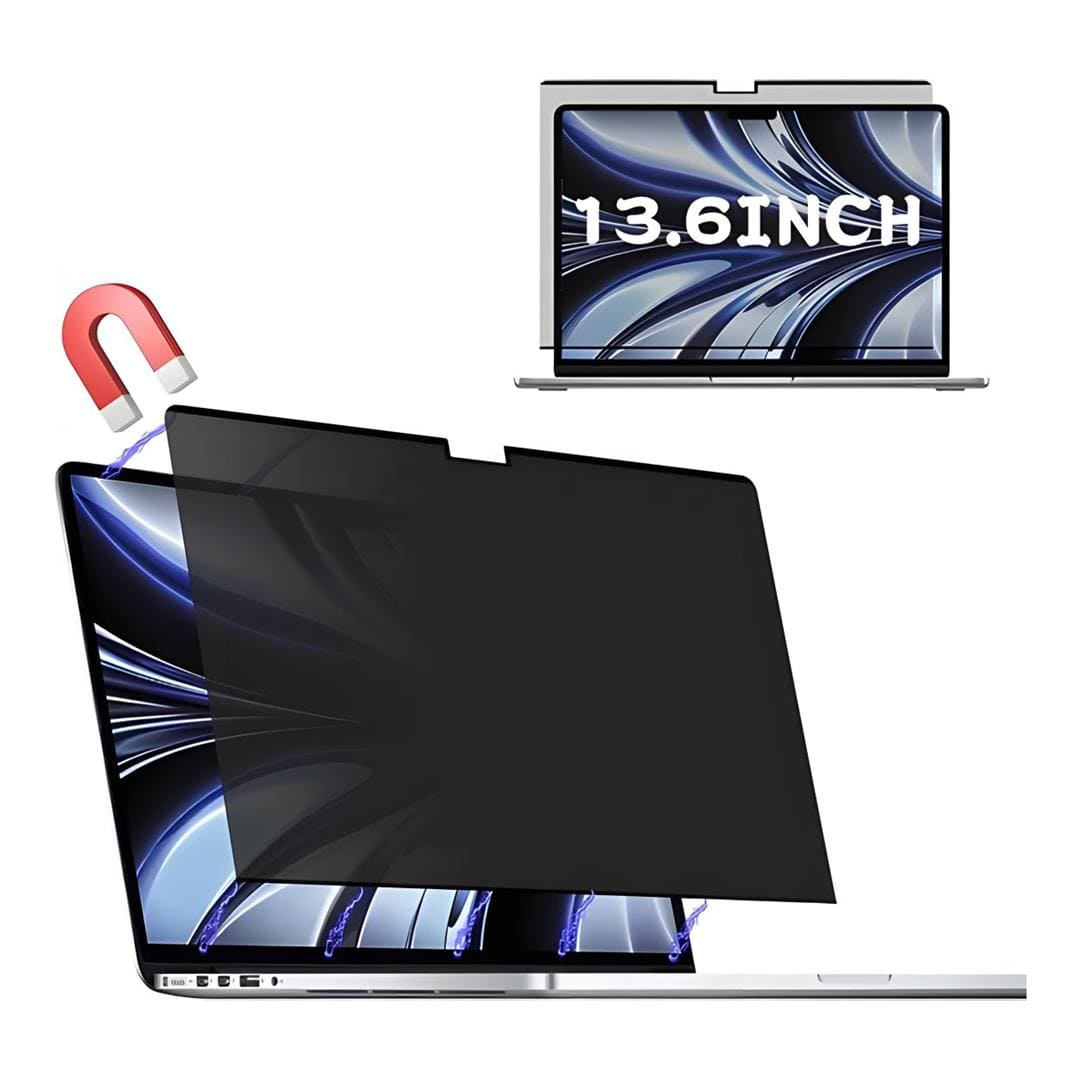 Tuff-Luv Magnetic Privacy Filter for MacBook Air 13.6" (M2/M3/M4/M5) - Black