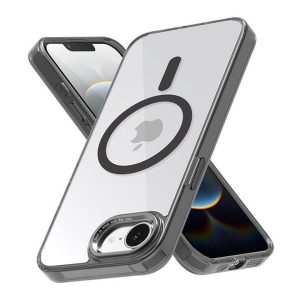 Tuff-Luv - Tough Acrylic 2-Tone Case - Compatible with Apple iPhone 16e and iPhone 17e - Clear/Black
