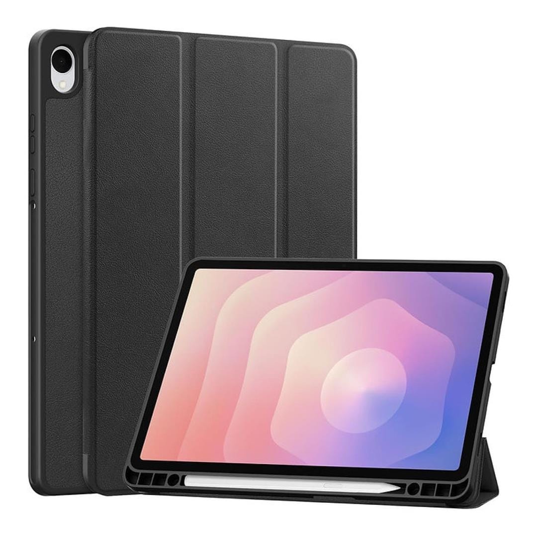 Tuff-Luv - Essential Folio Case with Pen Slot - Compatible with Samsung Galaxy Tab S11 (SM-X730/X736/X736B) 11" - Black
