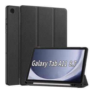 Tuff-Luv - Essential Folio Case and Pen Slot - Compatible with Samsung Galaxy Tab A11 (2025/2026) 8.7" - (SM-X133/X135) - Black