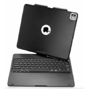 Tuff-Luv - Pro-Elite Bluetooth Clam Shell keyboard Shell Case with Touchpad for Apple iPad Pro 12.9" 2018-2024 and Apple iPad Air 13" M2/M3 (Pen holder & Backlit Keyboard) - Black - 1 Year Warranty