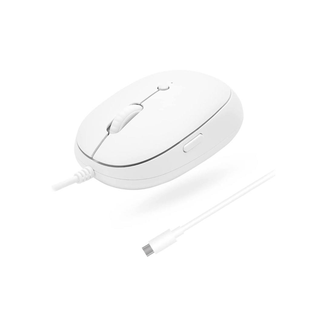 Macally - 5 Button Wired USB-C Mouse - White - 2 Year Warranty