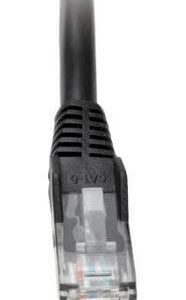 Eaton Cat6 Gigabit Snagless Molded (UTP) Ethernet Cable (RJ45 M/M), Black, 2 ft. (0.61 m)