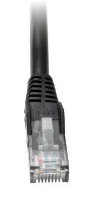 Eaton Cat6 Gigabit Snagless Molded (UTP) Ethernet Cable (RJ45 M/M), Black, 2 ft. (0.61 m)