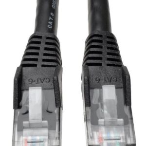 Eaton Cat6 Gigabit Snagless Molded (UTP) Ethernet Cable (RJ45 M/M), Black, 3 ft. (0.91 m)