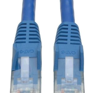 Eaton Cat6 Gigabit Snagless Molded (UTP) Ethernet Cable (RJ45 M/M), Blue, 5 ft. (1.52 m)