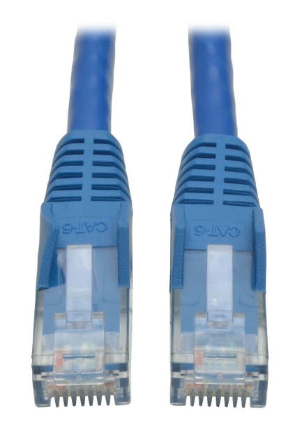 Eaton Cat6 Gigabit Snagless Molded (UTP) Ethernet Cable (RJ45 M/M), Blue, 5 ft. (1.52 m)