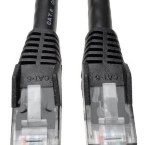 Eaton Cat6 Gigabit Snagless Molded (UTP) Ethernet Cable (RJ45 M/M), Black, 10 ft. (3.05 m)