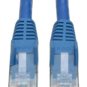 Eaton Cat6 Gigabit Snagless Molded (UTP) Ethernet Cable (RJ45 M/M), Blue, 15 ft. (4.57 m)
