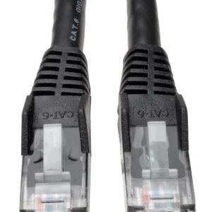 Eaton Cat6 Gigabit Snagless Molded (UTP) Ethernet Cable (RJ45 M/M), Black, 25 ft. (7.62 m)