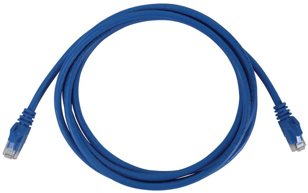 Eaton Cat6a 10G Snagless Molded UTP Ethernet Cable (RJ45 M/M), PoE, Blue, 6 ft. (1.8 m)