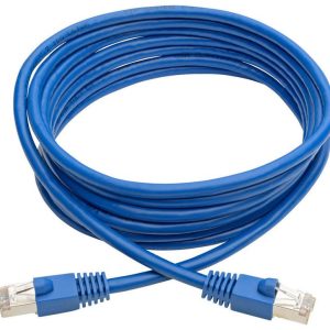 Eaton Cat6a 10G Certified Snagless Shielded STP Ethernet Cable (RJ45 M/M), PoE, Blue, 10 ft. (3.05 m)