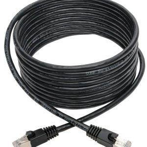 Eaton Cat6a 10G Snagless Shielded STP Ethernet Cable (RJ45 M/M), PoE, Black, 15 ft. (4.57 m)