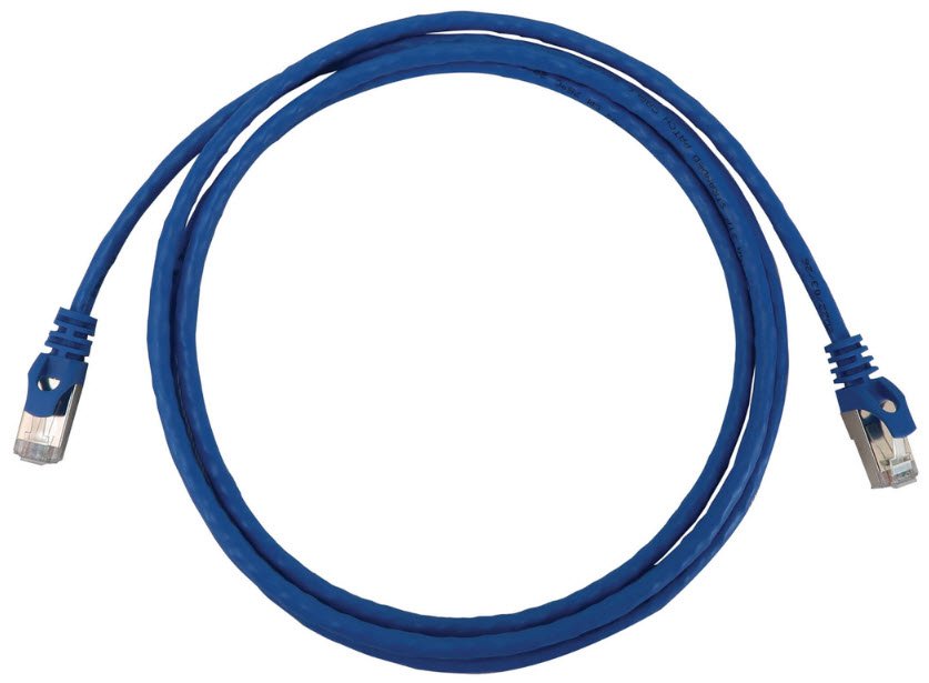 Eaton Cat6a 10G Snagless Shielded Slim STP Ethernet Cable (RJ45 M/M), PoE, Blue, 6 ft. (1.8 m)
