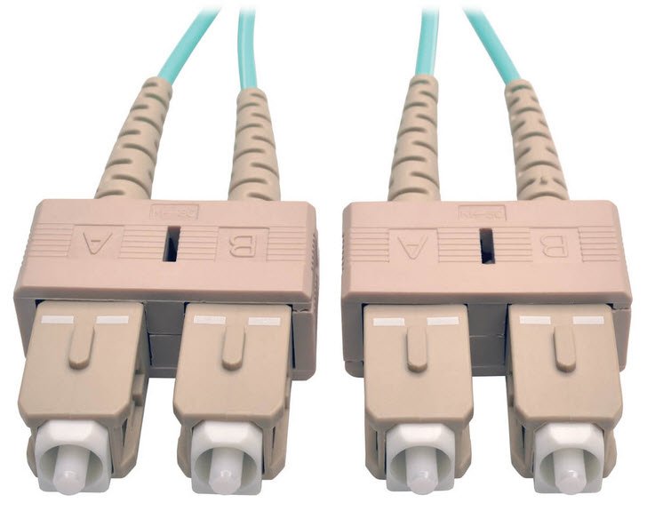 Eaton 10Gb Duplex Multimode 50/125 OM3 LSZH Fiber Patch Cable (LC/SC) - Aqua, 1M (3 ft.)