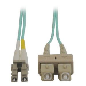 Eaton 10Gb Duplex Multimode 50/125 OM3 LSZH Fiber Patch Cable (LC/SC) - Aqua, 3M (10 ft.)