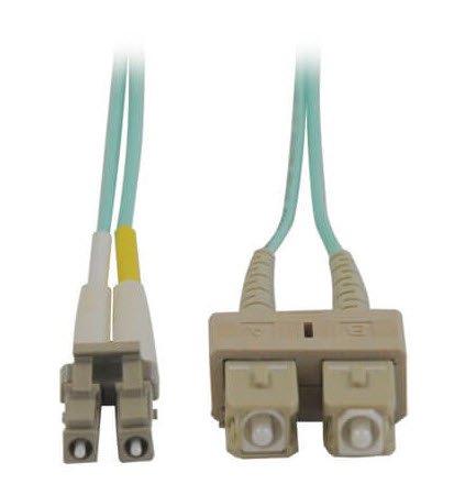 Eaton 10Gb Duplex Multimode 50/125 OM3 LSZH Fiber Patch Cable (LC/SC) - Aqua, 3M (10 ft.)