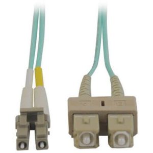 Eaton 10Gb Duplex Multimode 50/125 OM3 LSZH Fiber Patch Cable (LC/SC) - Aqua, 5M (16 ft.)