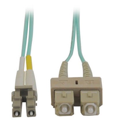 Eaton 10Gb Duplex Multimode 50/125 OM3 LSZH Fiber Patch Cable (LC/SC) - Aqua, 5M (16 ft.)