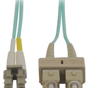 Eaton 10Gb Duplex Multimode 50/125 OM3 LSZH Fiber Patch Cable (LC/SC) - Aqua, 10M (33 ft.)