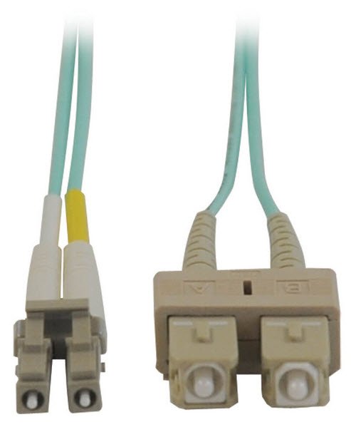 Eaton 10Gb Duplex Multimode 50/125 OM3 LSZH Fiber Patch Cable (LC/SC) - Aqua, 10M (33 ft.)
