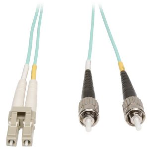 Eaton 10Gb Duplex Multimode 50/125 OM3 LSZH Fiber Patch Cable (LC/ST) - Aqua, 5M (16 ft.)
