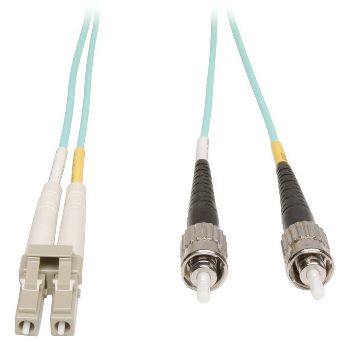 Eaton 10Gb Duplex Multimode 50/125 OM3 LSZH Fiber Patch Cable (LC/ST) - Aqua, 5M (16 ft.)