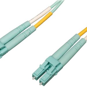 Eaton 10Gb/100Gb Duplex Multimode 50/125 OM4 LSZH Fiber Patch Cable (LC/LC) - Aqua, 1M (3 ft.)