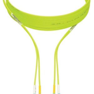 Eaton 100G Duplex Multimode 50/125 OM5 LSZH Fiber Optic Cable (LC/LC), Lime Green, 2 m
