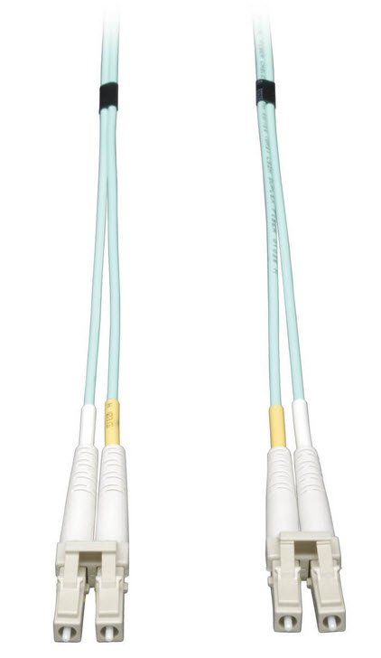Eaton 10G Duplex Multimode 50/125 OM3 LSZH Fiber Optic Cable (LC/LC), Aqua, 2 m (6 ft.)