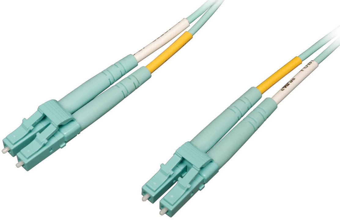 Eaton 10Gb/100Gb Duplex Multimode 50/125 OM4 LSZH Fiber Patch Cable (LC/LC) - Aqua, 3M (10 ft.)