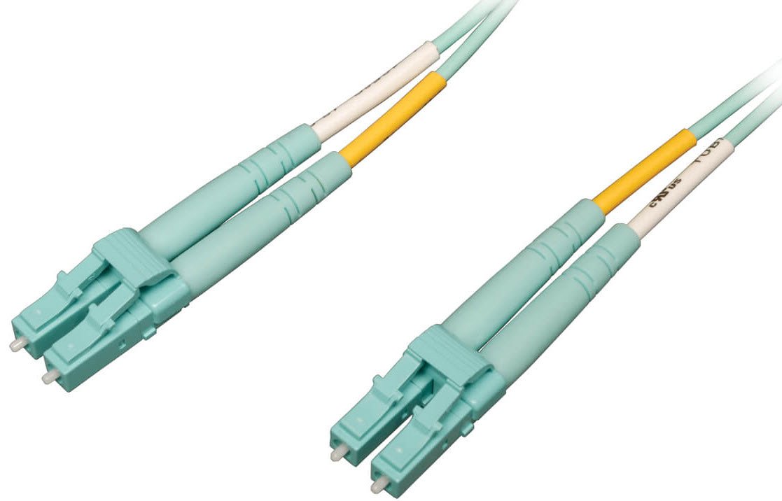 Eaton 10Gb/100Gb Duplex Multimode 50/125 OM4 LSZH Fiber Patch Cable (LC/LC) - Aqua, 5M (16 ft.)