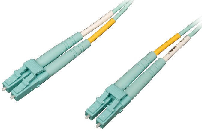 Eaton 10Gb/100Gb Duplex Multimode 50/125 OM4 LSZH Fiber Patch Cable (LC/LC) - Aqua, 10M (33 ft.)