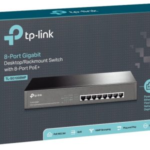 TP-Link TL-SG1008MP 8-Port Gigabit Unmanaged Rackmount PoE Switch