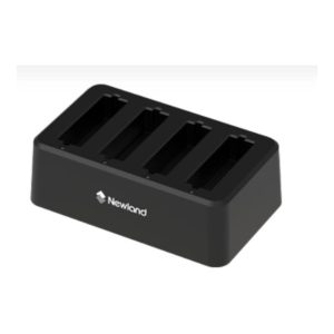 Newland-4-slot battery charger for MT90 series; incl. multiplug adapter (UK/EU).
