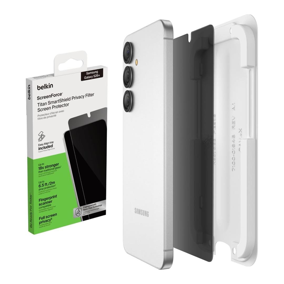 Belkin - Ultra Strong Privacy Screen Protector - Compatible with Samsung S26+ -