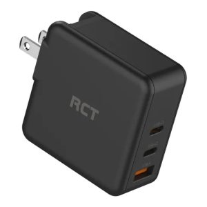 RCT 65W GaN fast charging travel kit - Travel adapter + (EU+UK+SA) Plug and cable