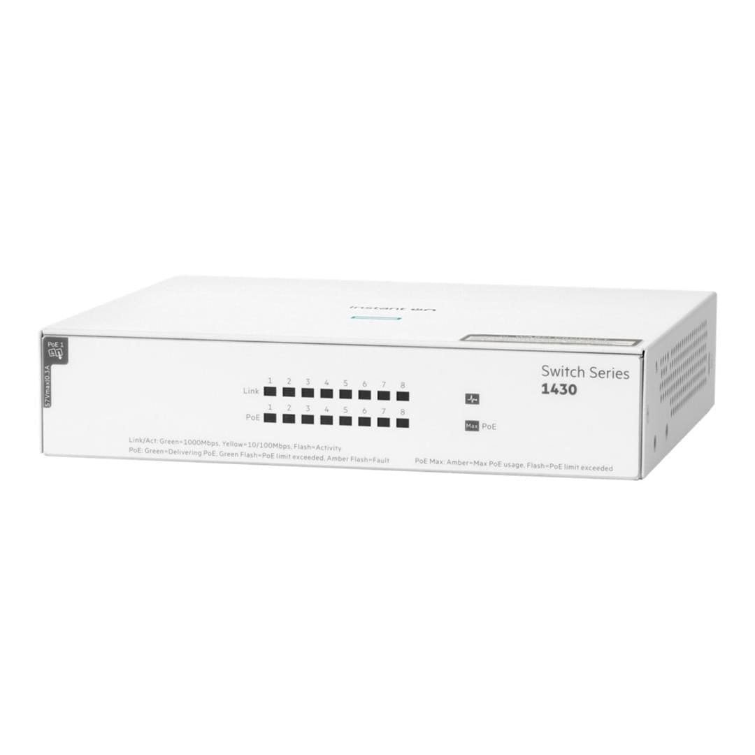 Unmanaged, Layer 2, 8xPoE GbE Ports, 64W - DOES NOT WORK WITH CAMBIUM OR UBIQUITI AP