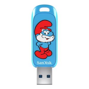 SanDisk Smurf USB Flash Drive 128GB, Up to 130MB/s