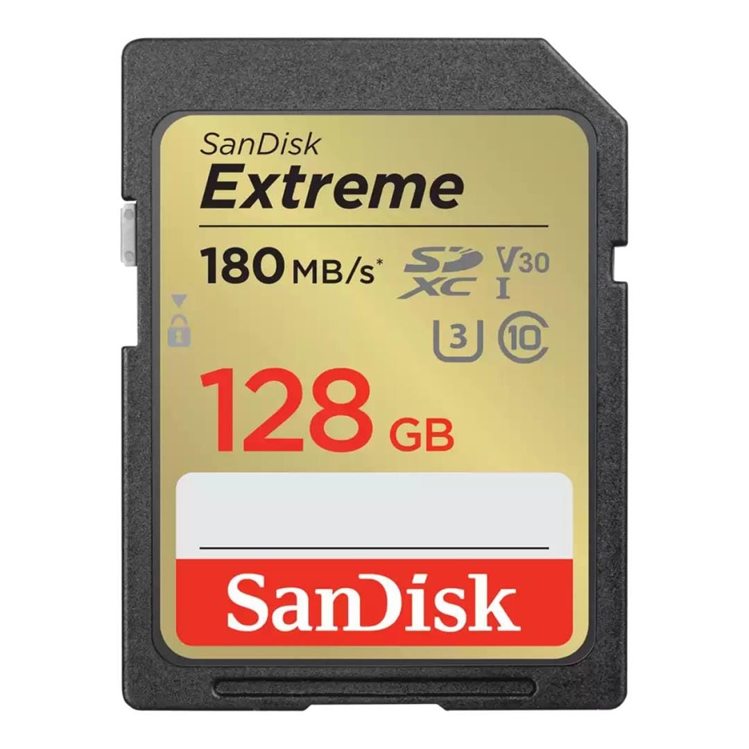 SanDisk Extreme SD UHS I Card for 4K Video 128GB