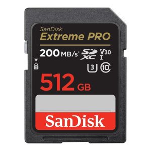 SanDisk Extreme Pro SD UHS I Card for 4K Video 512GB
