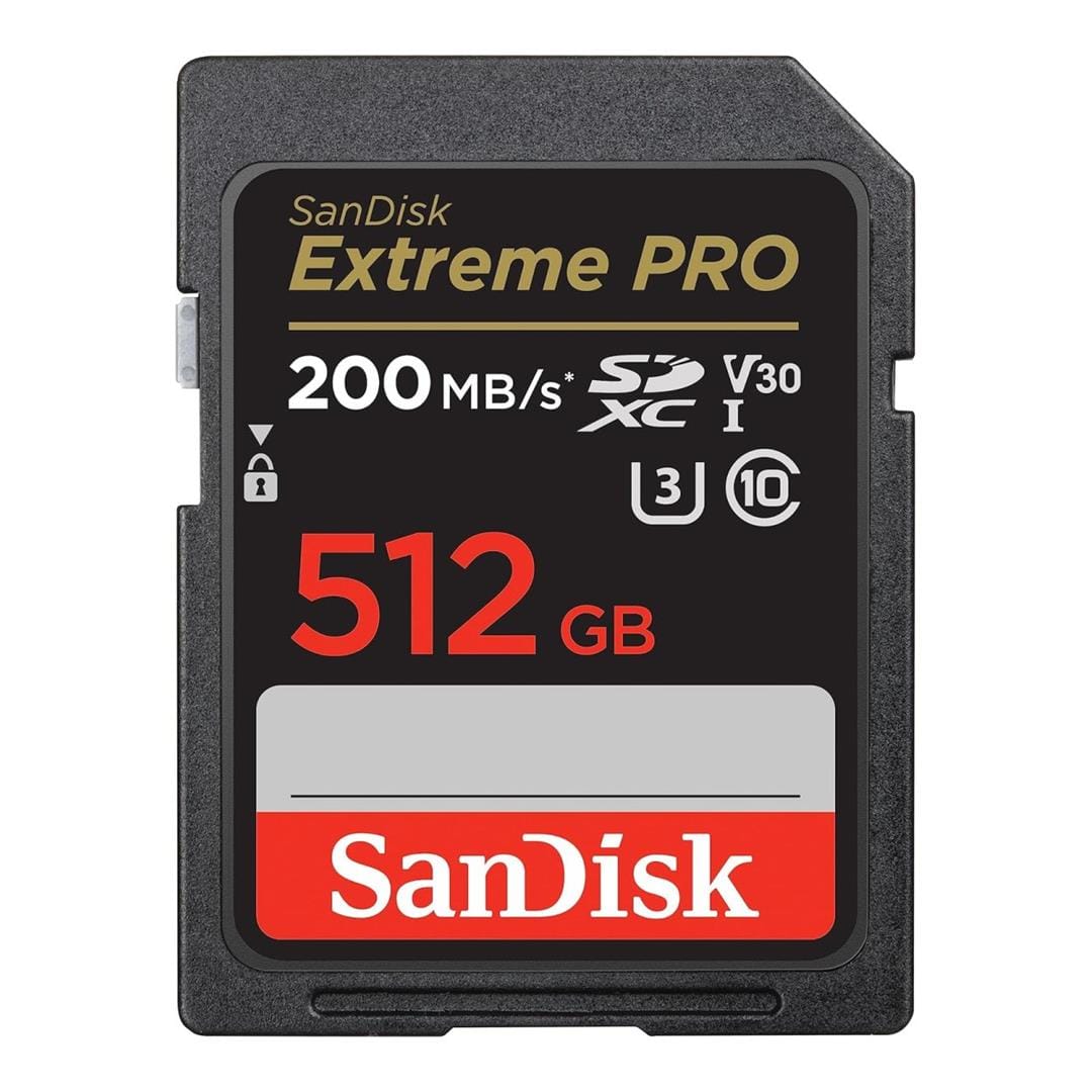 SanDisk Extreme Pro SD UHS I Card for 4K Video 512GB